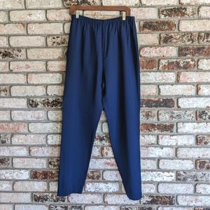 💙 Navy Blue Elastic Pants Vintage Size 14